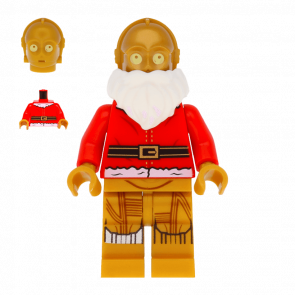 Фигурка Lego C-3PO Santa Star Wars Дроид sw0680 1 Б/У - Retromagaz