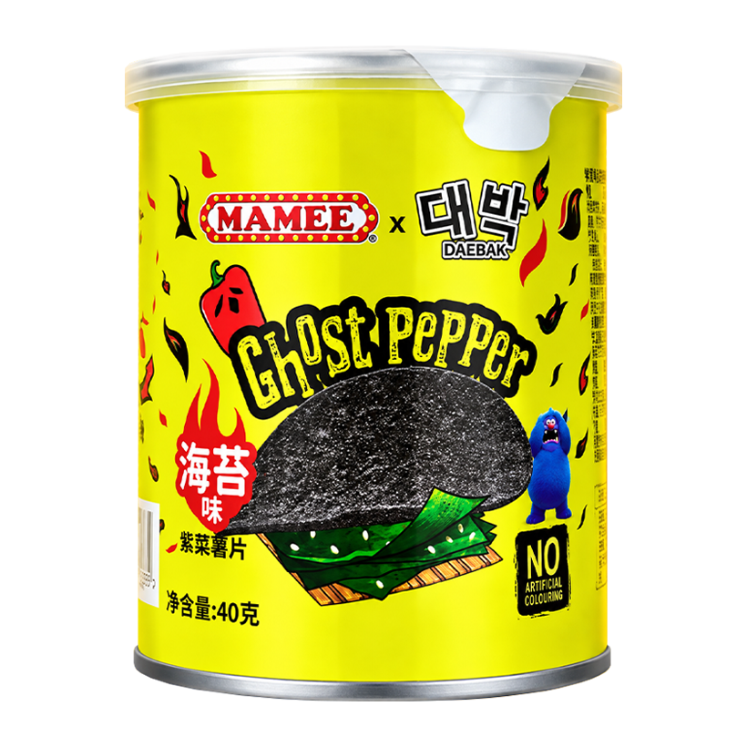 Чипси Mamee Ghost Pepper зі Смаком Морських Водоростей 40g - Retromagaz