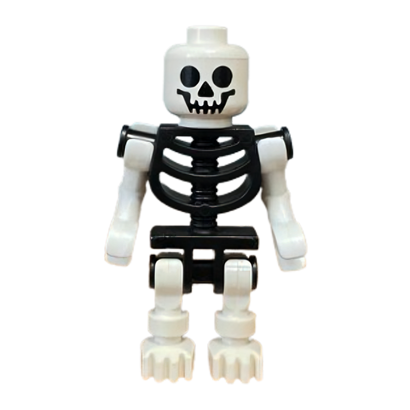Фигурка Lego Lion Knights Skeleton Bent Arms Horizontal Grip Black Torso Castle gen099 Б/У - Retromagaz