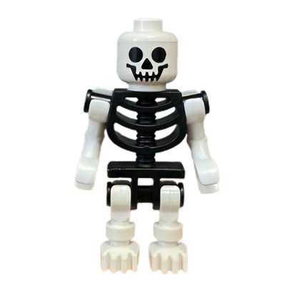 Фігурка Lego Lion Knights Skeleton Bent Arms Horizontal Grip Black Torso Castle gen099 2 Б/У - Retromagaz