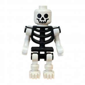 Фігурка Lego Lion Knights Skeleton Bent Arms Horizontal Grip Black Torso Castle gen099 2 Б/У - Retromagaz