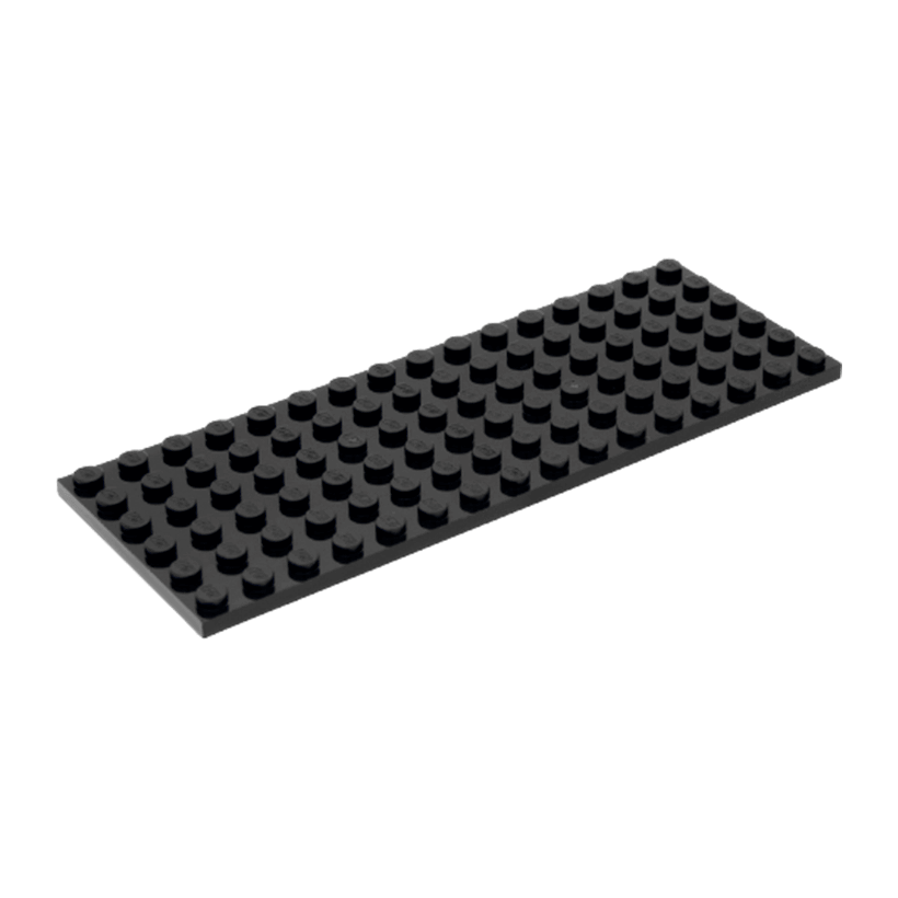 Пластина 4шт Lego Обычная 6 x 16 3027 302726 Black Б/У - Retromagaz