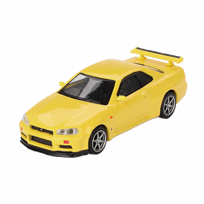 Машинка Premium MINI GT Skyline GT-R (R34) V-Spec 1:64 MGT00762 Yellow - Retromagaz