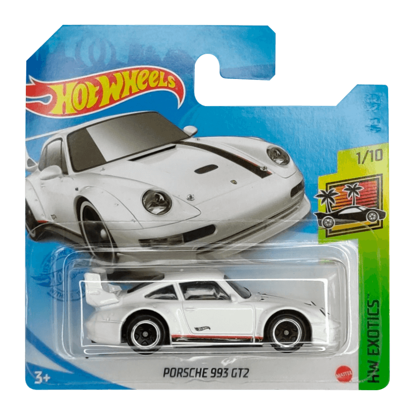 Машинка Базова Hot Wheels Porsche Porsche 993 GT2 Exotics 1:64 GTC03 White - Retromagaz