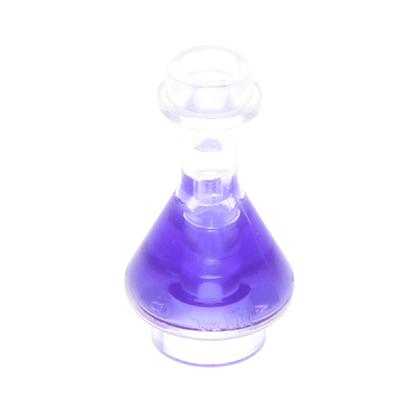 Посуд Lego Bottle Erlenmeyer Flask with Trans-Purple 93549pb02 6020397 6199071 6245206 Trans-Clear Б/У - Retromagaz