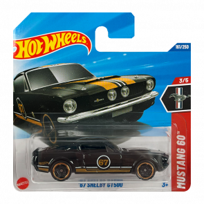 Машинка Базовая Hot Wheels '68 Shelby GT500 Mustang 60th 1:64 JBB94 Black