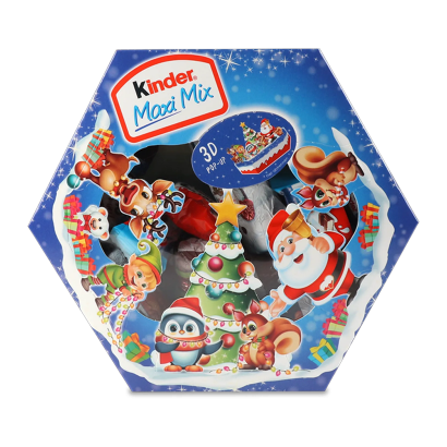 Ассорти Kinder Конфеты Maxi Mix Рождественские 143g - Retromagaz