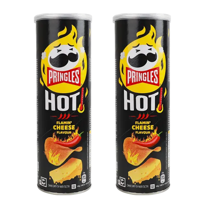 Набор Чипсы 2шт Pringles Hot Flaming Cheese 160g - Retromagaz