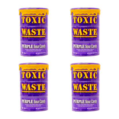 Набір Цукерки 4шт Toxic Waste Purple Sour Candy 42g - Retromagaz
