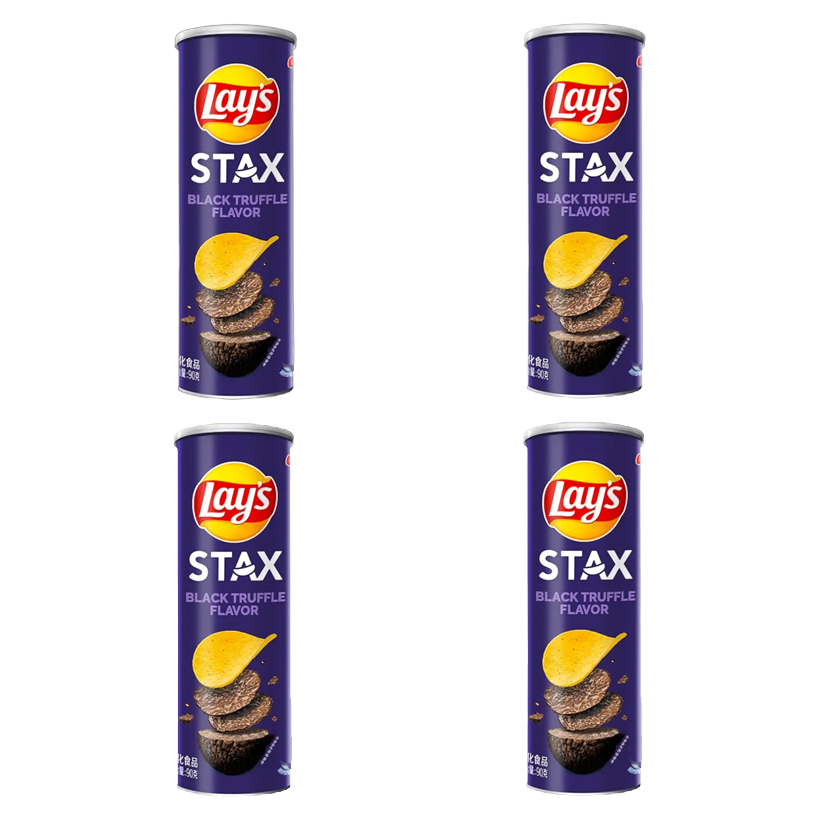 Набор Чипсы 4шт Lay's Stax Азиатские со Вкусом Черного Трюфеля 104g - Retromagaz