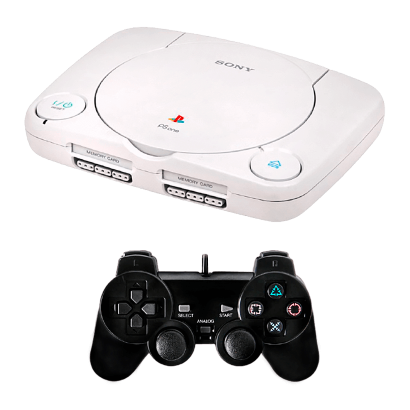Консоль Sony PlayStation 1 Slim SCPH-1xxx Chip White Б/У - Retromagaz