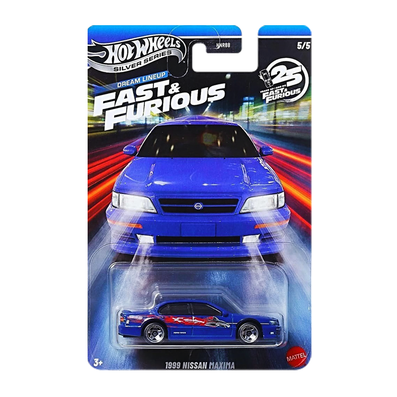 Тематическая Машинка Hot Wheels 1999 Nissan Maxima Fast & Furious 1:64 JKX14 Blue - Retromagaz