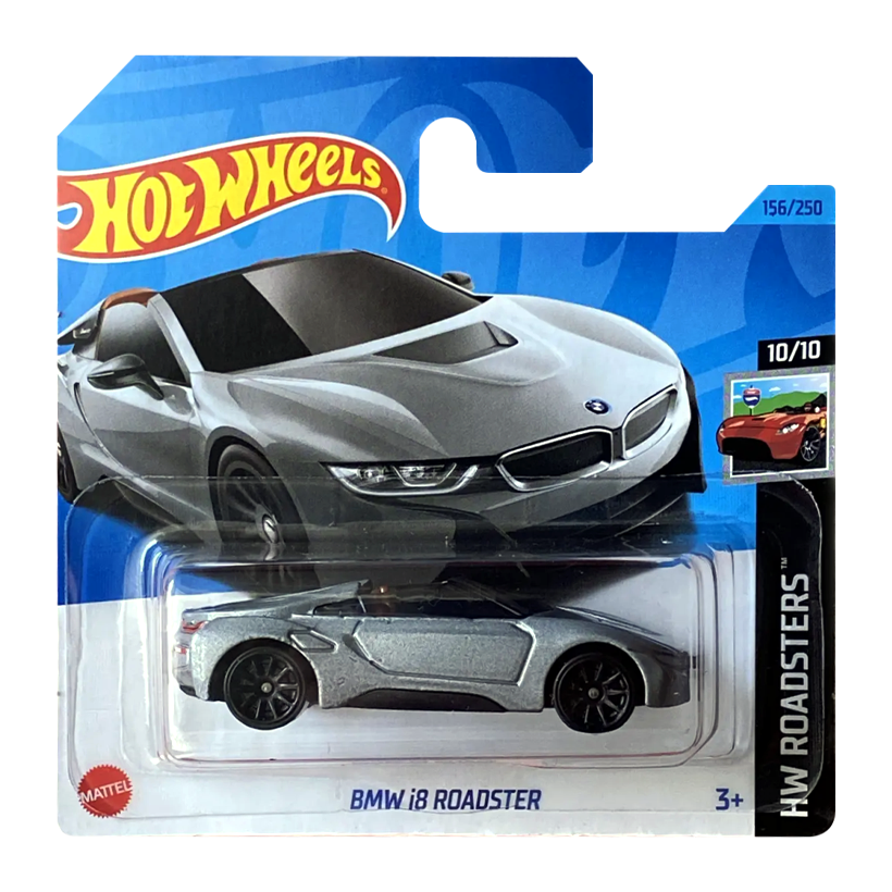 Машинка Базова Hot Wheels BMW i8 Roadster Roadsters 1:64 HKH44 Silver - Retromagaz