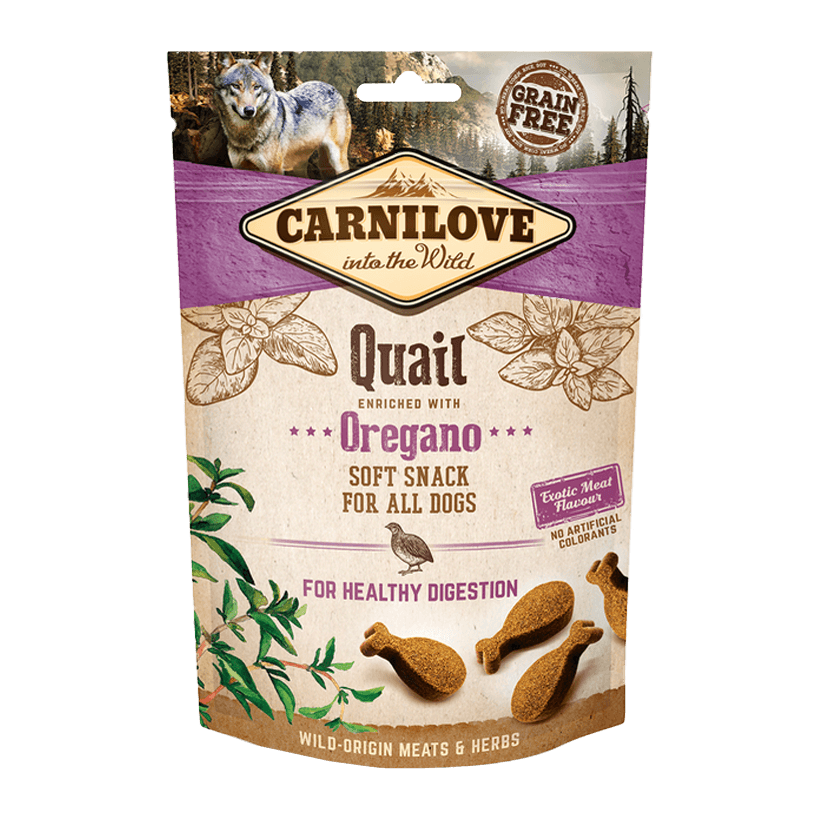 Лакомства для Собак Carnilove Dog Crunchy Snack Quail with Oregano 200g - Retromagaz