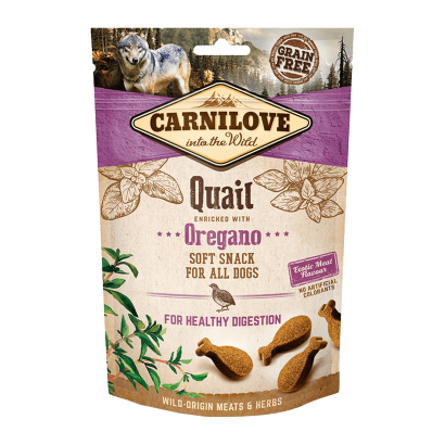 Ласощі для Собак Carnilove Dog Crunchy Snack Quail with Oregano 200g - Retromagaz