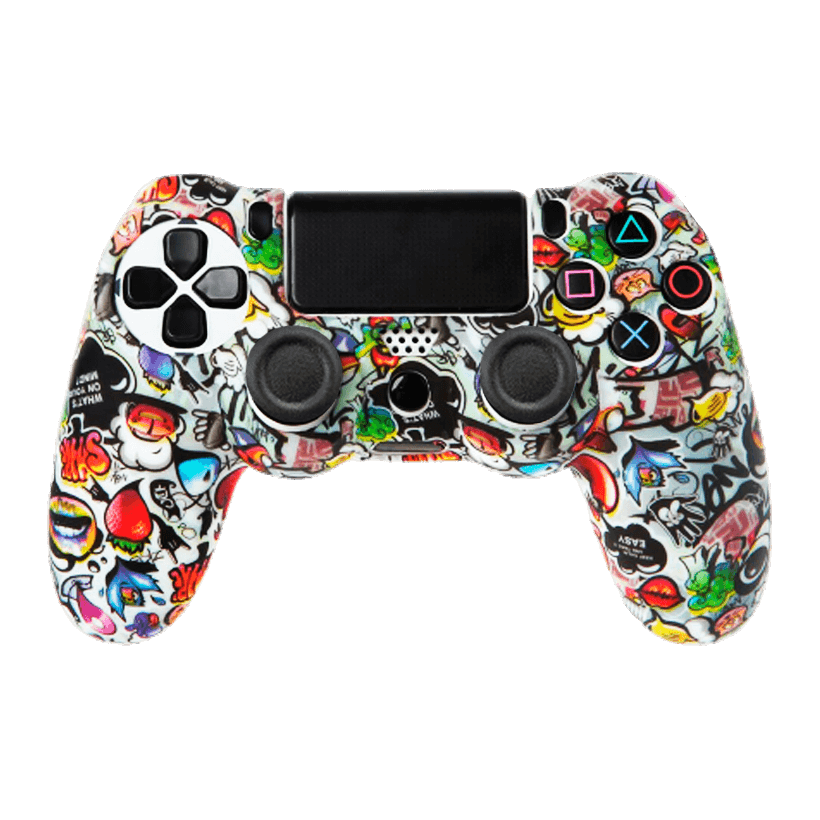 Чехол Силиконовый RMC PlayStation 4 Stickers Grey Новый - Retromagaz