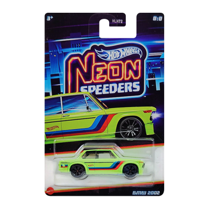 Тематическая Машинка Hot Wheels BMW 2002 Neon Speeders 1:64 JCB07 Yellow - Retromagaz