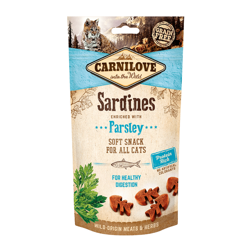Лакомства для Кошек Carnilove Soft Snack Sardine with Parsley 50g - Retromagaz