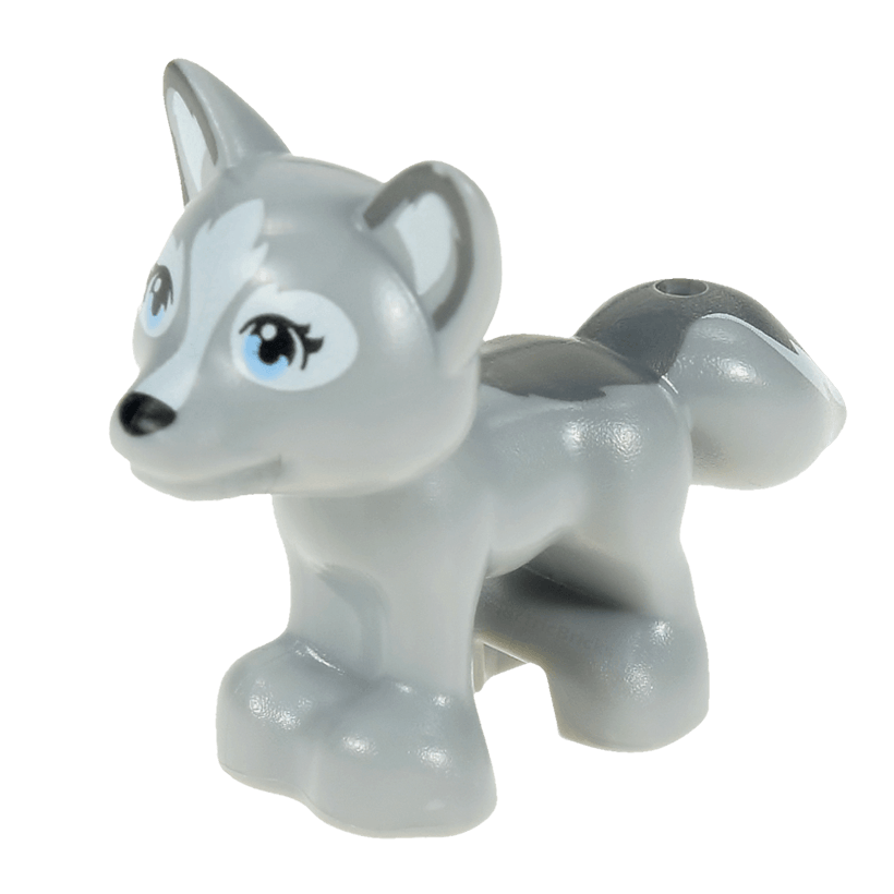 Фігурка Lego Земля Fox Friends Elves Bright Light Blue Eyes White Blaze and Eye Borders Animals 19532pb03 6150638 Light Bluish Grey Б/У - Retromagaz