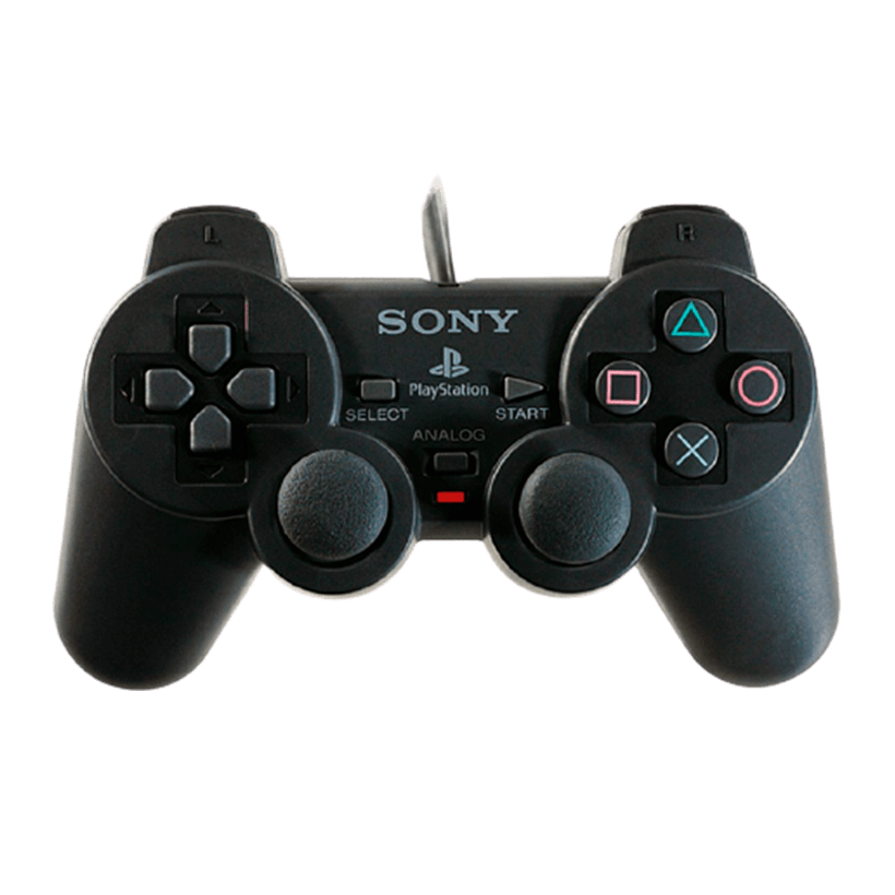 Геймпад Проводной Sony PlayStation 1 DualShock SCPH-1200 Black 2m Б/У Отличный - Retromagaz