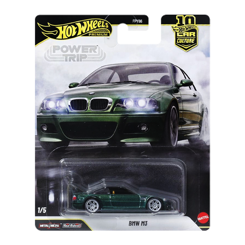 Машинка Premium Hot Wheels BMW M3 E46 Power Trip 1:64 JKF30 Green - Retromagaz