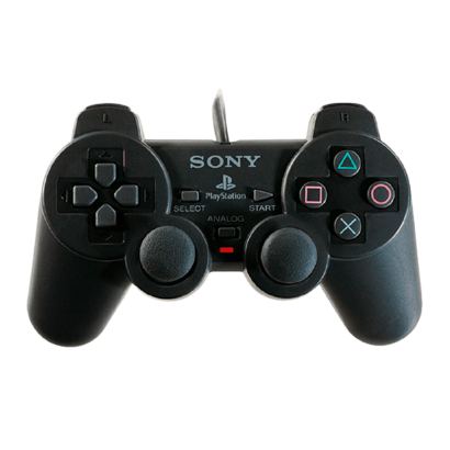 Геймпад Проводной Sony PlayStation 1 DualShock SCPH-1200 Black 2m Б/У Отличный - Retromagaz