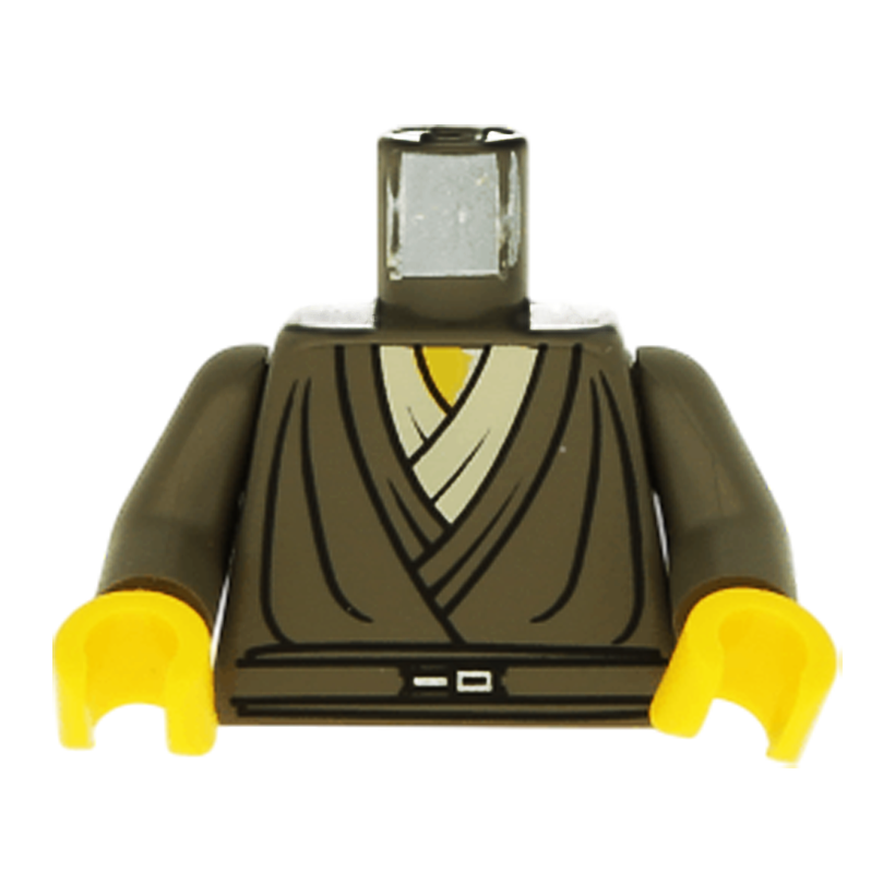 Туловище Lego Джедай Layered Shirt White Undershirt Jedi Knight Bob Star Wars 973px215c01 sw0057 Dark Grey Б/У - Retromagaz