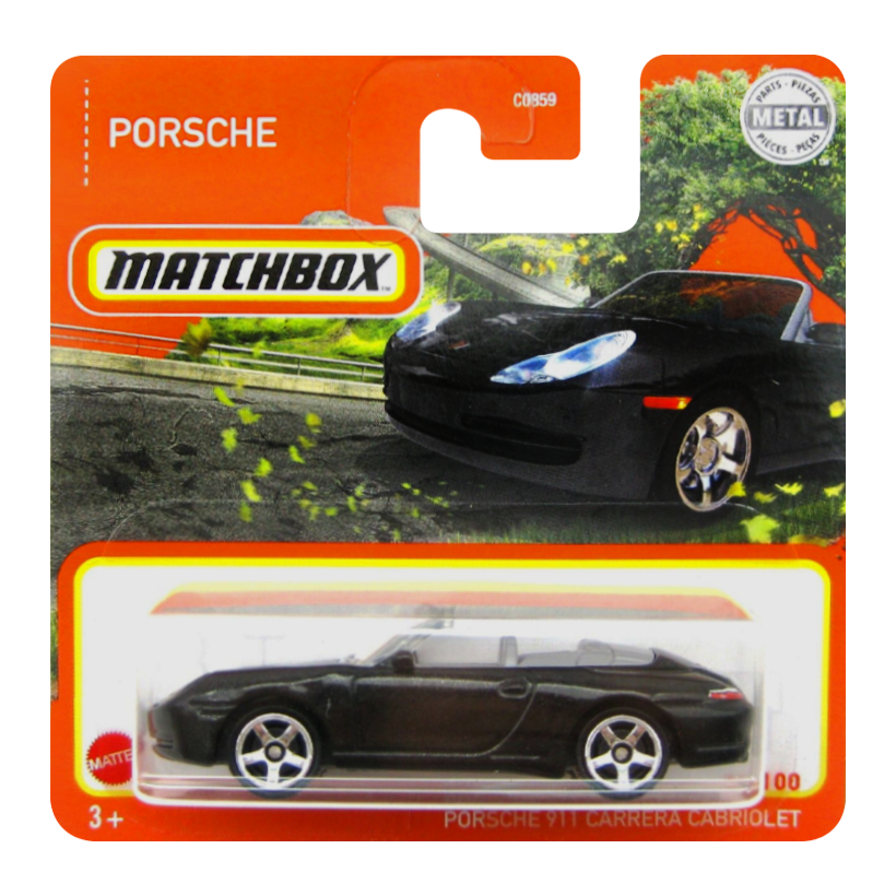 Машинка Велике Місто Matchbox Porsche Porsche 911 Carrera Cabriolet Highway 1:64 GXM72 Black - Retromagaz