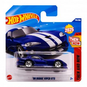 Машинка Базова Hot Wheels '96 Dodge Viper GTS Then and Now 1:64 HYW50 Blue Машинка Базова Hot Wheels '96 Dodge Viper GTS Then and Now 1:64 HYW50 Blue - Retromagaz