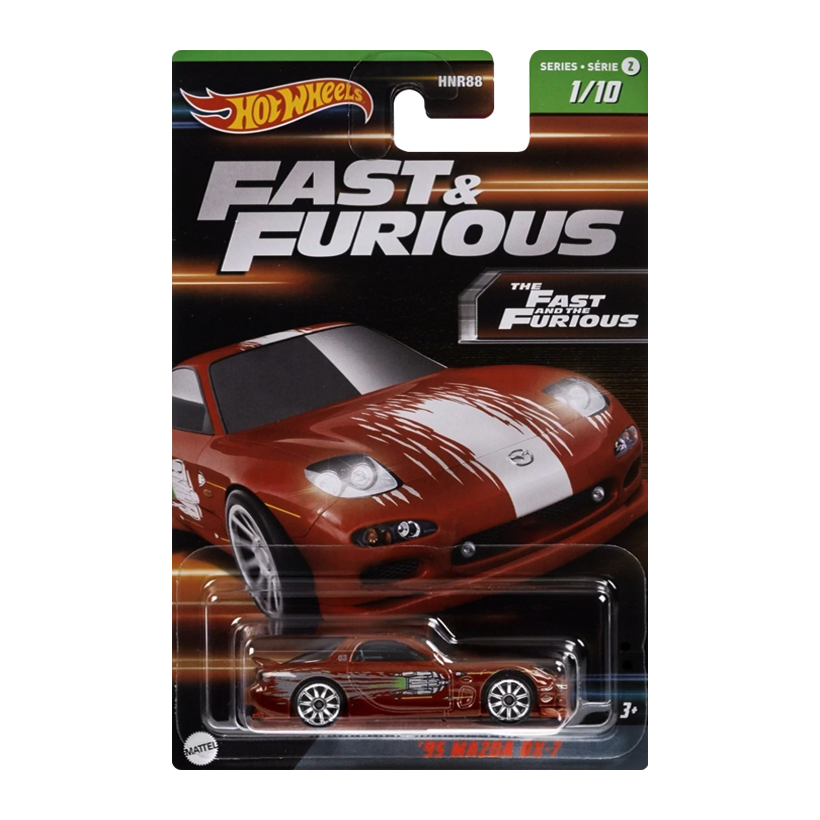 Тематична Машинка Hot Wheels '95 Mazda RX-7 Fast & Furious 1:64 HNR88/HNT01 Red - Retromagaz