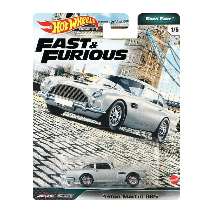 Машинка Premium Hot Wheels Aston Martin DB5 Fast & Furious 1:64 GPK55 Silver - Retromagaz