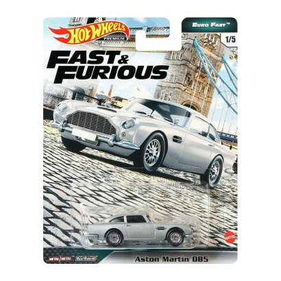 Машинка Premium Hot Wheels Aston Martin DB5 Fast & Furious 1:64 GPK55 Silver - Retromagaz
