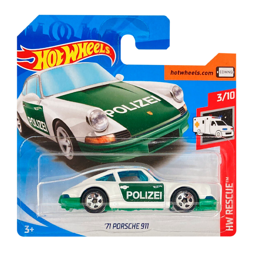 Машинка Базовая Hot Wheels Porsche '71 Porsche 911 Rescue 1:64 FYC80 White - Retromagaz
