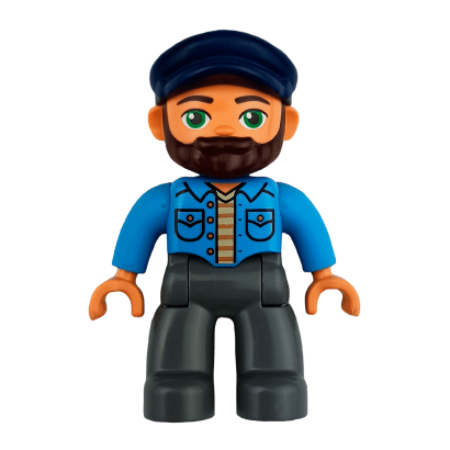 Фигурка Lego Dark Bluish Grey Legs Medium Blue Shirt Duplo Boy 47394pb250 Б/У - Retromagaz