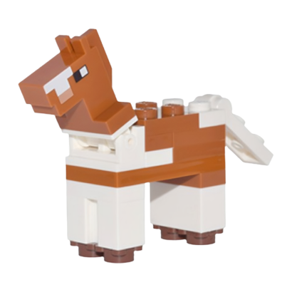 Фигурка Lego Minecraft Horse Dark Orange White Spots on Nose Brick Built Games minehorse01 Б/У - Retromagaz