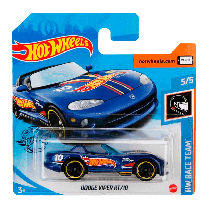 Машинка Базова Hot Wheels Dodge Viper RT/10 Treasure Hunts Race Team 1:64 GHD75 Blue - Retromagaz