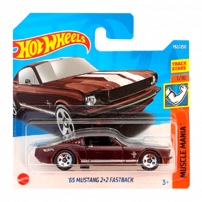 Машинка Базовая Hot Wheels '65 Mustang 2+2 Fastback Muscle Mania 1:64 HCX81 Dark Red