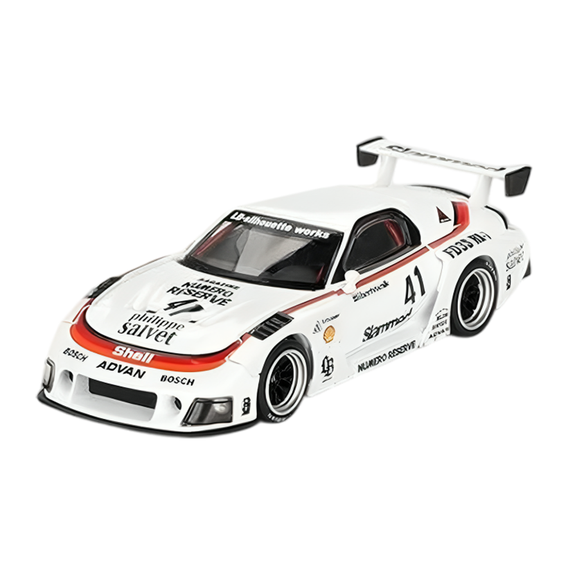 Машинка Premium MINI GT Mazda RX-7 LB-Super Silhouette #41 1:64 MGT00773-CH White - Retromagaz
