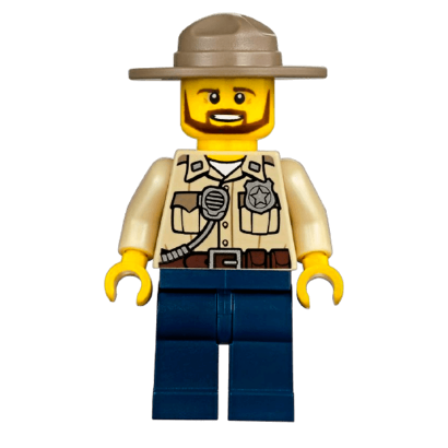 Фигурка Lego Police 973pb1904 Swamp Officer Shirt Dark Tan Hat City cty0517 Б/У - Retromagaz