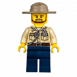 Фигурка Lego Police 973pb1904 Swamp Officer Shirt Dark Tan Hat City cty0517 Б/У