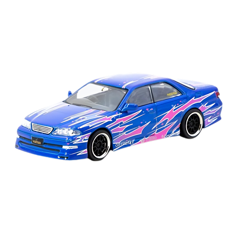Машинка Premium Tarmac Works VERTEX Toyota Mark II JZX100 1:64 T64G-024 Blue - Retromagaz