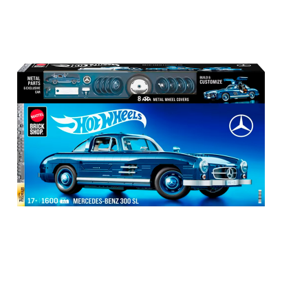 Конструктор Hot Wheels Brick Shop Mercedes-Benz 300 SL 1:64 HWW25 Blue - Retromagaz