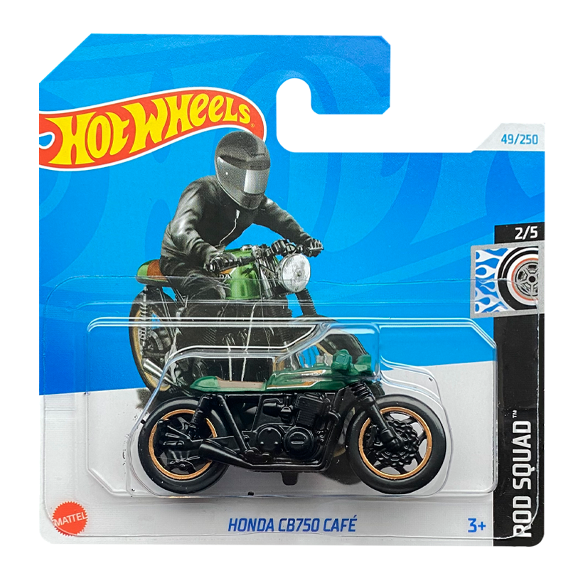 Машинка Базова Hot Wheels Honda CB750 Cafe Rod Squad 1:64 HTC61 Black - Retromagaz