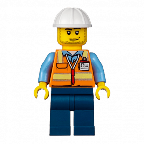 Фигурка Lego City Space Port 973pb2017 Engineer Male Orange Vest cty0557 Б/У Нормальный