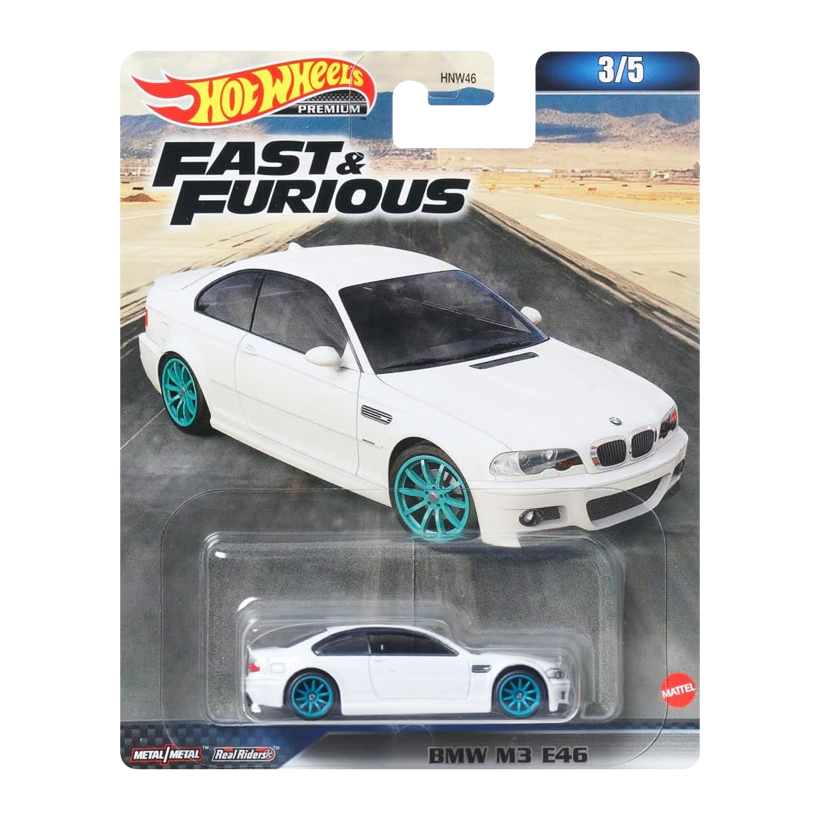 Машинка Premium Hot Wheels BMW M3 E46 Fast & Furious 1:64 HNW46/HNW52 White - Retromagaz