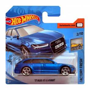 Машинка Базовая Hot Wheels '17 Audi RS 6 Avant Factory Fresh 1:64 FYC11 Metallic Blue