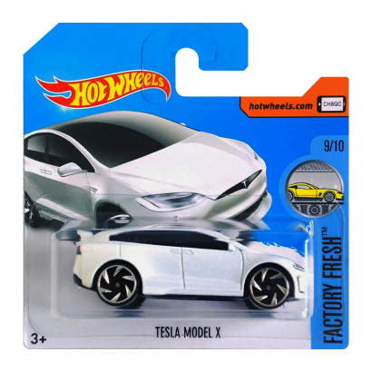 Машинка Базовая Hot Wheels Tesla Model X Factory Fresh 1:64 DTX01 White - Retromagaz