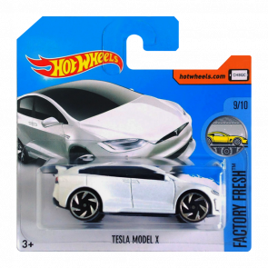 Машинка Базовая Hot Wheels Tesla Model X Factory Fresh 1:64 DTX01 White - Retromagaz