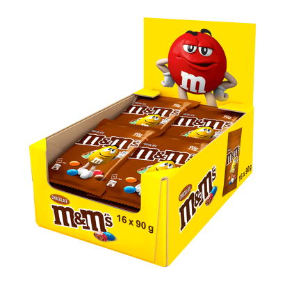 Набор Драже M&M's с Шоколадом 90g 16шт - Retromagaz