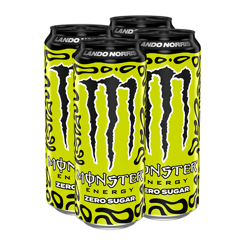 Набір Напій Енергетичний 4шт Monster Energy Lando Norris Formula 1 Zero Sugar 500ml - Retromagaz